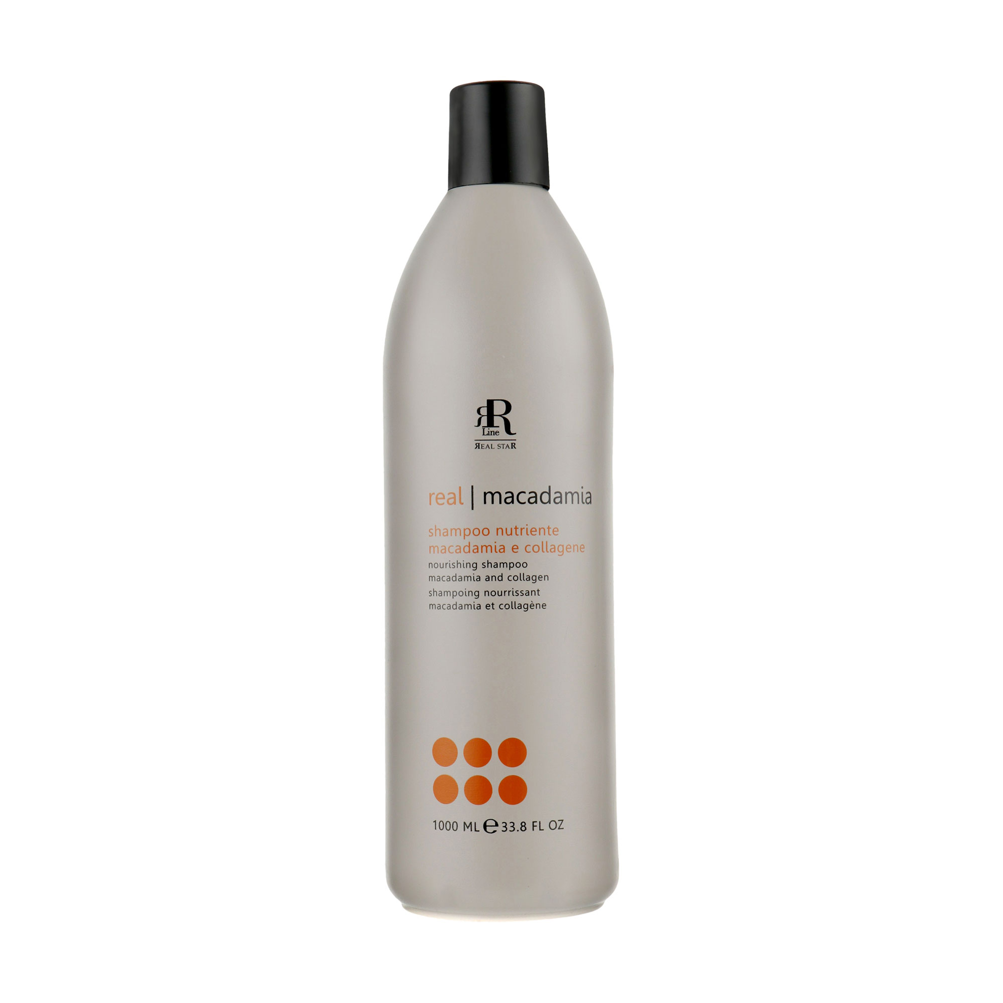 Живильний шампунь для волосся RR Line Macadamia Star Nourishing Shampoo з олією макадамії та колагеном, 1 л